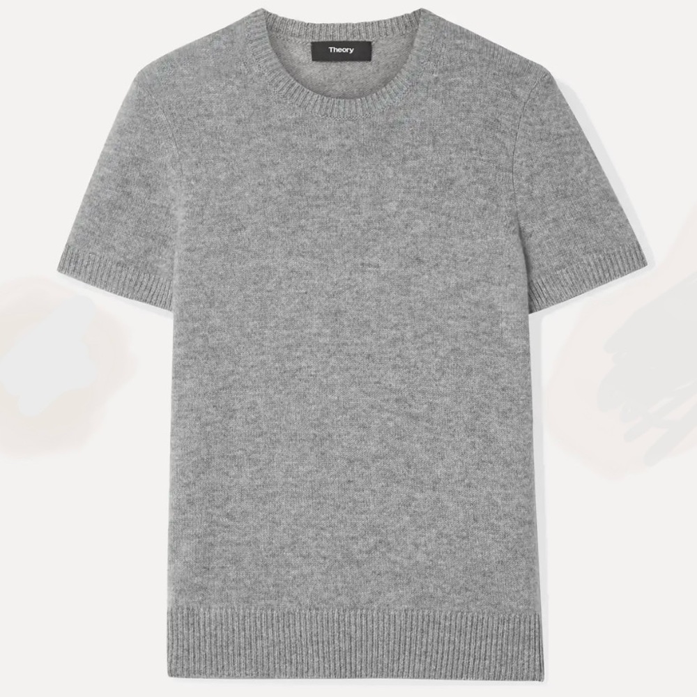 Theory Basic Tee Feather Cashmere - image 3